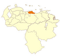 Localisation de l'État de Miranda