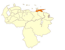 Localisation de l'État de Sucre