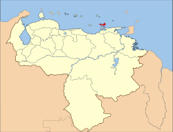 Localisation de l'État de Nueva Esparta