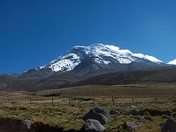 Le Chimborazo vu depuis le sud-ouest en 2008.