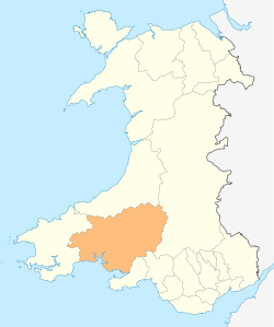 Wales Carmarthenshire locator map.svg