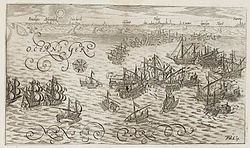 Zeeslag bij Sluis - Battle of Sluis May 26 1603 (Aert Meuris, 1621).jpg