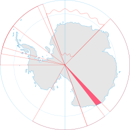Carte de la revendication française en Antarctique