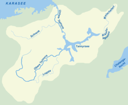 Carte du bassin du fleuve Taïmyr