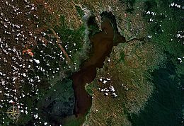 Le lac Alaotra vu de l'espace