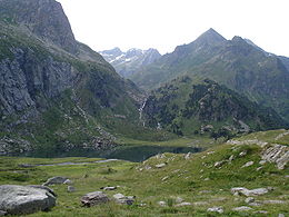Le lac d'Espingo en juillet 2008.