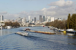 La Seine au niveau du Bois de Boulogne.