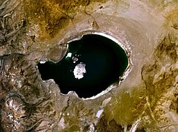 Vue satellite du lac Mono