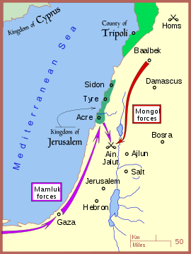 Campaign of the Battle of Ain Jalut 1260.svg