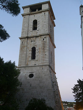 Church tower in Tisno, Croatia, 14.10.2007 (1).jpg