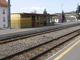 Vue du bâtiment principal de la gare de Romanel-sur-Lausanne