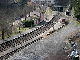 Vue de la gare de Monistrol-d'Allier