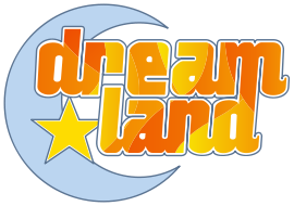 Exemple de logo de Dreamland, les couleurs changent à chaque volume