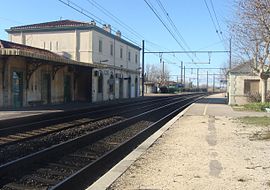 La gare de Pas-des-Lanciers, vue des voies principales.