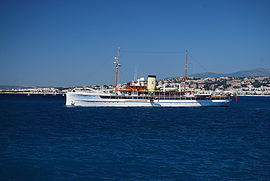 Le SS Delphine quittant le port de Nice