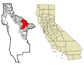 Localisation de Redwood City