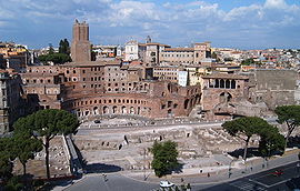 Vue aérienne du forum de Trajan