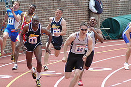 US Navy 050429-N-7975R-002 The Army-Navy rivalry takes to the track in the 4X100 relay.jpg