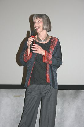 Édith Scob à l'avant-première de L'Heure d'été diffusée à l'UGC Ciné Cité Les Halles, à Paris, le 28 février 2008.