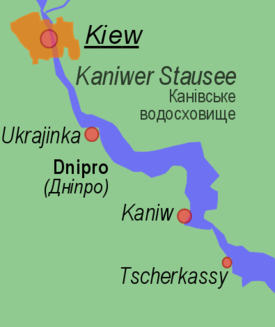 Carte du Réservoir de Kaniv