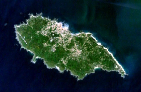 Vue satellite de l'Ile d'Yeu