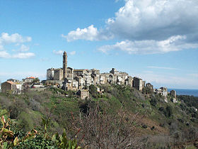 Vue du village de Venzolasca di Casinca en 2002.