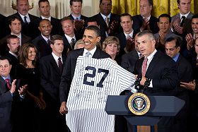2009 World Series Champions and Barack Obama.jpg