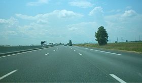 Photographie de la route A 10 : L'autoroute au niveau d'Orléans