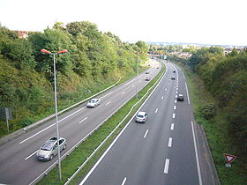 Photographie de la route A 20 : L'autoroute A20 à Limoges (la Bastide)