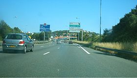 Photographie de la route A 72 : L'autoroute A72 au niveau de la sortie 11