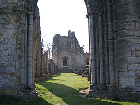 Vue des ruines de l’abbaye