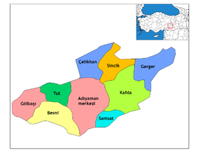 Districts de la province d’Adıyaman