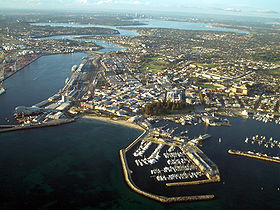 Vue aérienne de Fremantle.