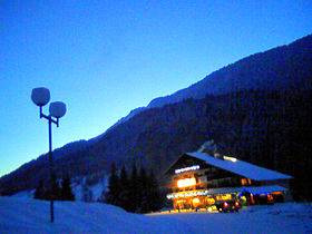 Une vue de la station de ski.