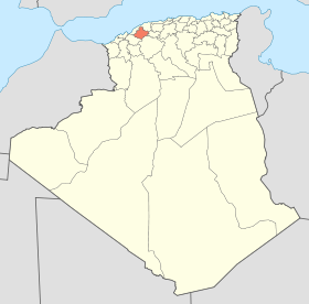 Localisation de la Wilaya de Relizane
