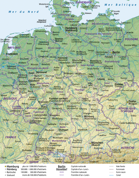 carte : Géographie de l'Allemagne