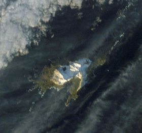 Photo satellite de l'île Annenkov