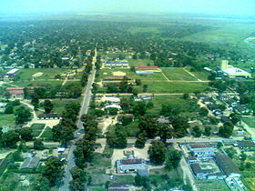 Vue aérienne du centre de Bandundu