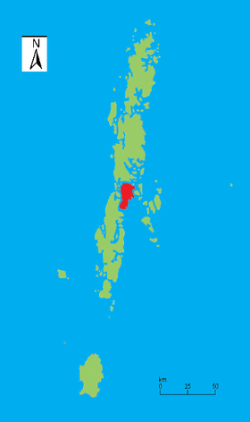 îles Andaman avec Baratang en rouge