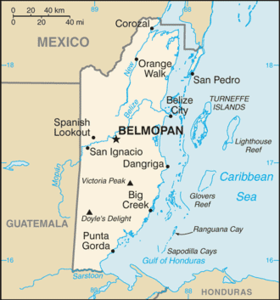 carte : Géographie du Belize