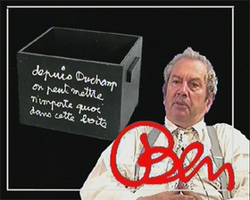 Benjamin Vautier (Capture d'écran d'une vidéo de l'Encyclopédie audiovisuelle de l'art contemporain).