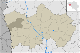 Localisation de Blandain au sein de Tournai