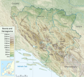 carte : Géographie de la Bosnie-Herzégovine