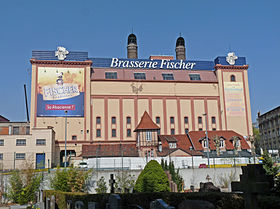 L'ancienne brasserie Fischer, à l'entrée sud de la ville.