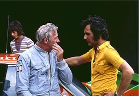 Toine Hezemans (à droite) avec Brian Muir en 1973 au Nurburgring