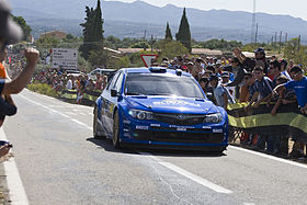 Brice Tirabassi au Rallye Catalunya 2008.