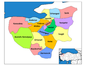 Districts de la province de Bursa