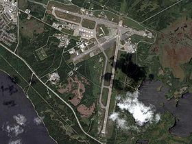 Vue aérienne de l'aéroport international de Gander