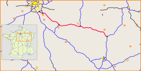 Carte de l’autoroute A 5