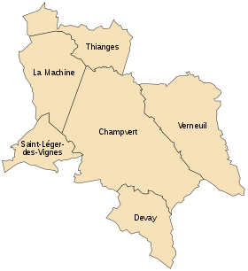 Carte de la communauté de communes entre Loire et forêt